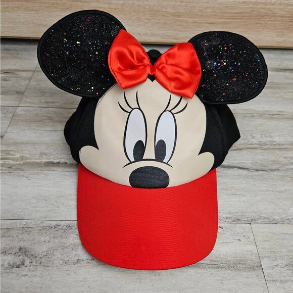 Disney Other - Disney Junior Minnie Mouse Glitter Ears Toddler Hat